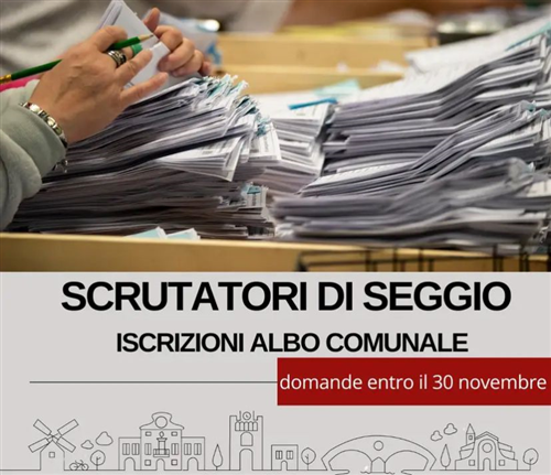 Elettorale: aggiornamento Albo Scrutatori e Albo Presidenti di Seggio